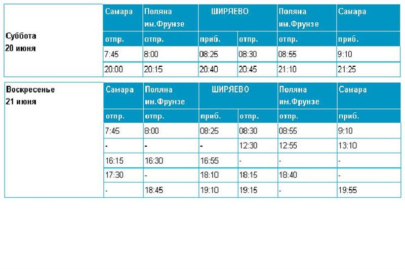 Расписание транспорта Ширяево — Самара: теплоходы